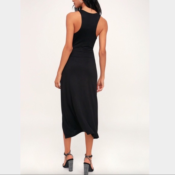 Twist Come True Hi-Lo Dress in Black - Picture 3 of 8